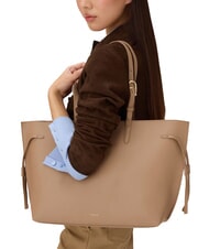 FURLA AVA Bolsa de compras grande de cuero caramelo+negro int. - Bolsos Mujer - 4