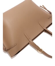 FURLA AVA Bolsa de compras grande de cuero caramelo+negro int. - Bolsos Mujer - 6