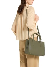 COCCINELLE SWAP Bolso de piel con bandolera verde laurel - Bolsos Mujer - 4