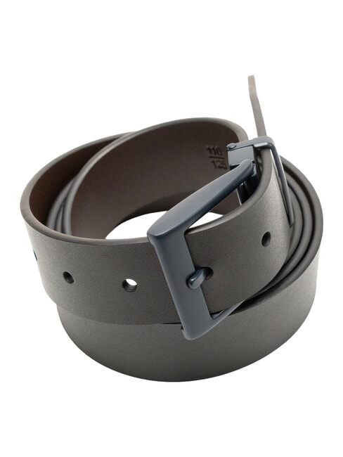 REVERSIBLE Cinturón de cuero de doble cara negro/marrón oscuro - Cinturones