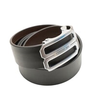 CERRUTI DOUBLEFACE Cinturón de cuero reversible negro/marrón oscuro - Cinturones - 3