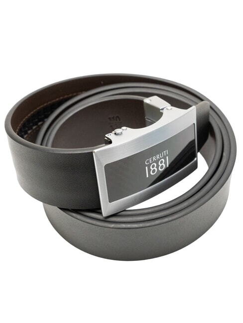 1881 Cinturón de cuero de doble cara negro/marrón oscuro - Cinturones