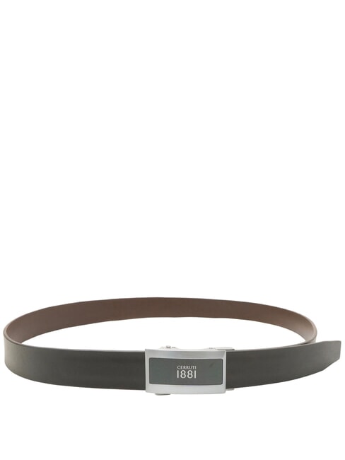 1881 Cinturón de cuero de doble cara negro/marrón oscuro - Cinturones