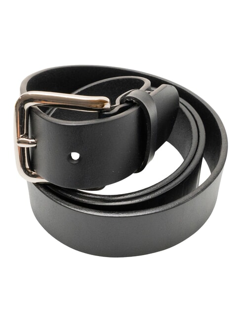 LOGO EMBOSSED Cinturón de cuero acortable azul - Cinturones