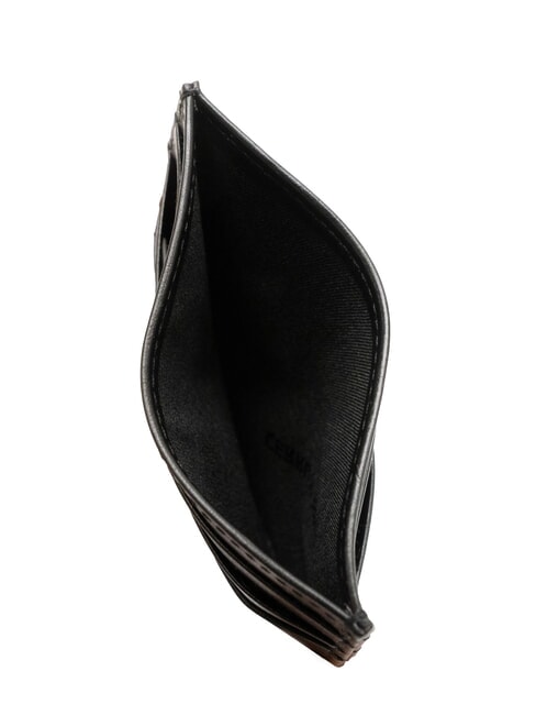 BUFALINI Tarjetero plano de piel negro - Carteras Hombre