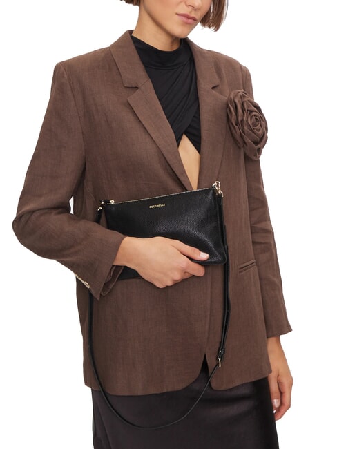 BEST CROSSBODY Minibolso de piel negro - Bolsos Mujer