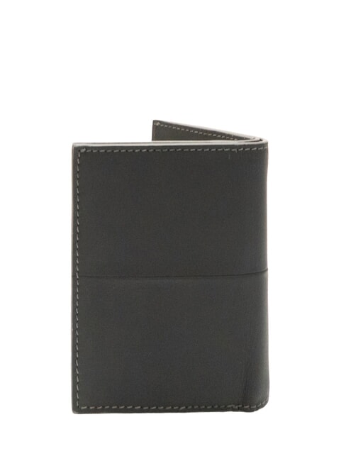 CERRUTIS Cartera vertical de cuero negro - Carteras Hombre