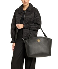 COCCINELLE LIYA Bolso de hombro de piel martillada azul medianoche - Bolsos Mujer - 4