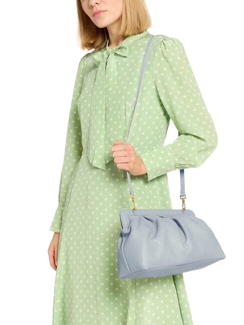 DILETTA SOFT Bolso de mano de piel martillada niebla azul - Bolsos Mujer