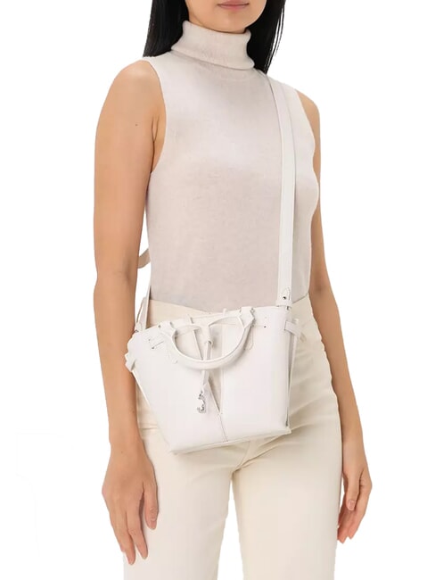 FLORES Bolso tote peque&ntilde;o de piel martillada negro - Bolsos Mujer