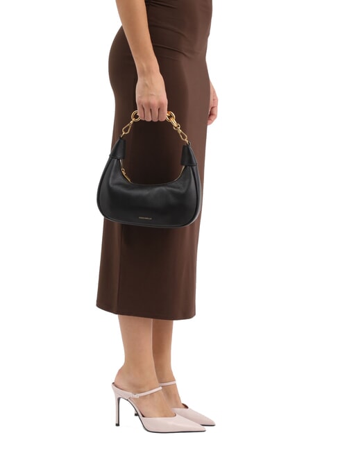 ISIDE Bolso bandolera de piel con bandolera negro - Bolsos Mujer