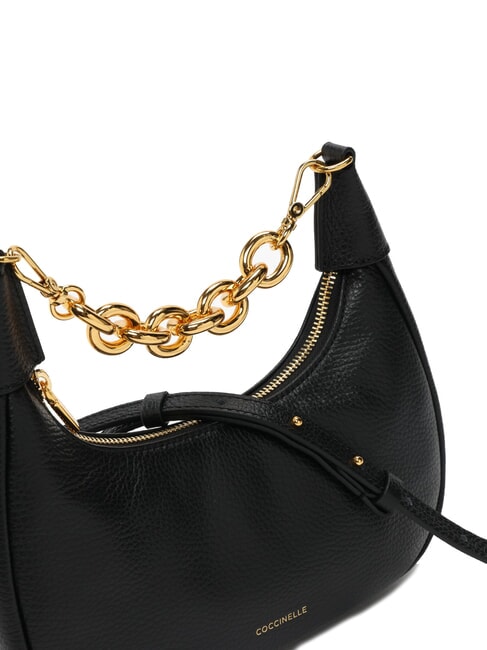 ISIDE Bolso bandolera de piel con bandolera negro - Bolsos Mujer