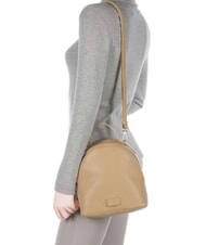COCCINELLE VOILE Mini mochila en piel martillada beige fresco - Bolsos Mujer - 5
