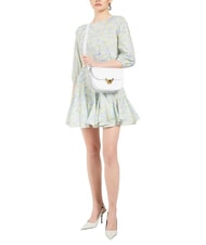 COCCINELLE DEW Bolso bandolera de piel martillada blanco - Bolsos Mujer - 4