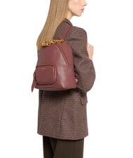 COCCINELLE FENIX Mochila pequeña de cuero brandy - Bolsos Mujer - 4