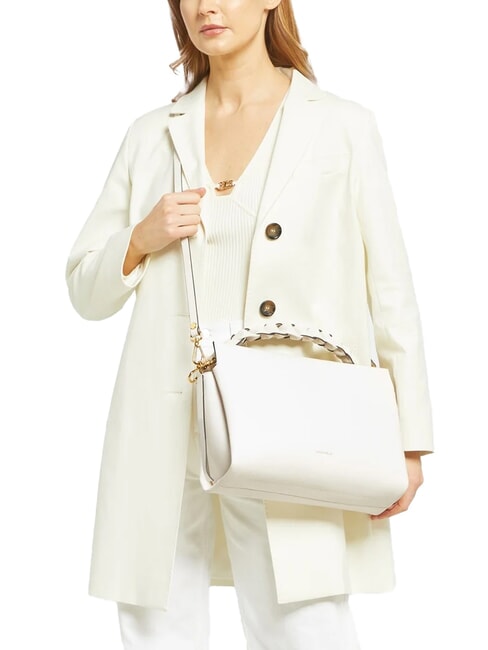 BOHEME GRANA DOUBLE Bolso de mano, con bandolera, en piel blanco/piel - Bolsos Mujer
