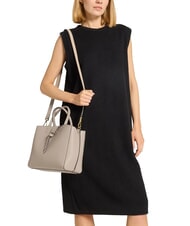 COCCINELLE ALBA Bolso de mano de cuero martillado rosa polvo - Bolsos Mujer - 4