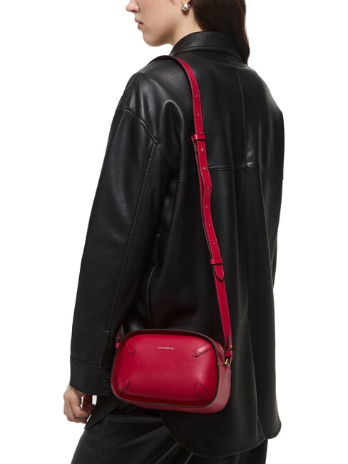 MALETA CALF Mini bolso bandolera, en piel. sangría - Bolsos Mujer