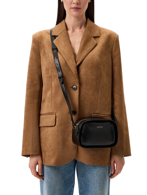 MALETA CALF Mini bolso bandolera, en piel. negro - Bolsos Mujer