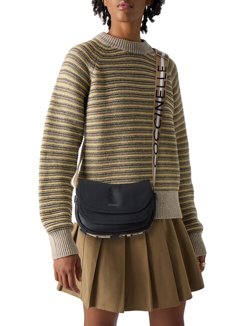 RAQUEL S Mini bolso de hombro, en piel negro/cuero - Bolsos Mujer