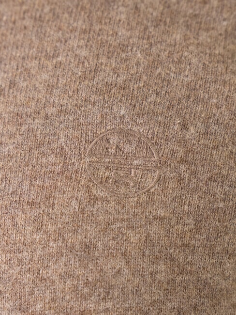 N|S Suéter de cuello redondo con bordado del logo mezcla fósil - Suéteres de los hombres