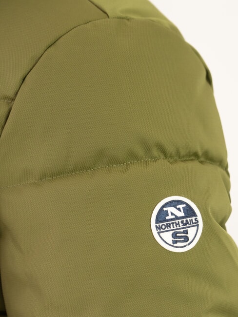 PADDED Chaqueta de plumas con capucha de longitud media verde hiedra - Chaquetas de plumas para hombre