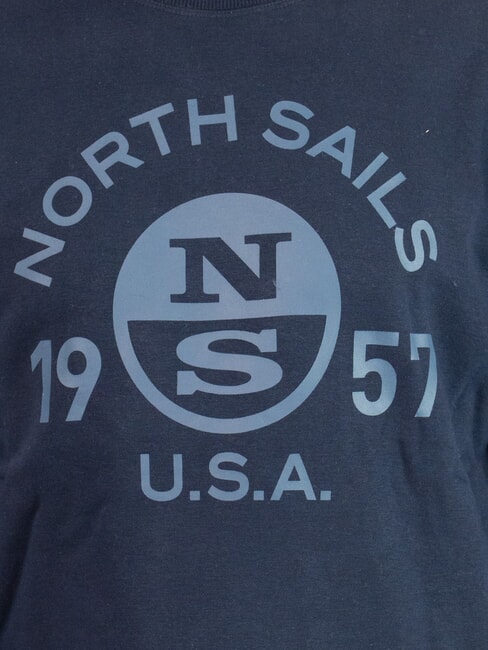 LOGO Sudadera de cuello redondo con estampado maxi Azul marino - Sudaderas