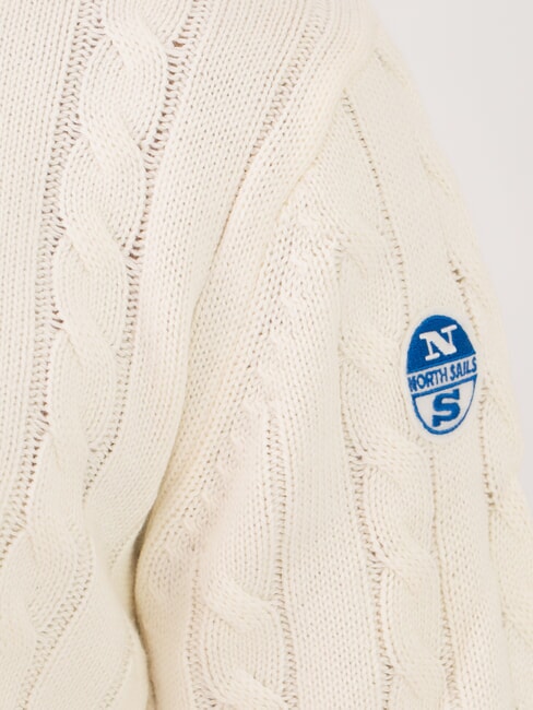 N|S suéter de cuello redondo de punto trenzado Malvavisco - Suéteres de los hombres