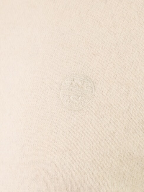 N|S Suéter de cuello redondo con bordado del logo Malvavisco - Suéteres de los hombres