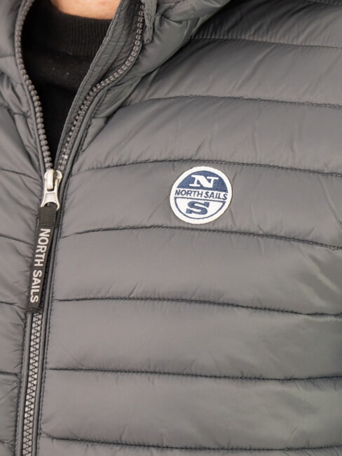 PADDED Chaqueta acolchada con capucha asfalto - Chaquetas de plumas para hombre