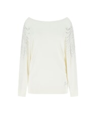 GUESS BAT SLEEVE LORETTA Suéter de cuello barco de corte relajado cremwhi - Suéteres de mujer - 2