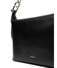 FURLA TONIE Bolso pequeño de piel con correa para el hombro negro - Bolsos Mujer - 4