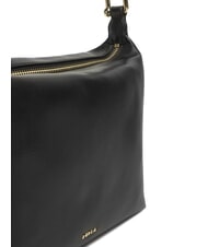FURLA TONIE Bolso bandolera de piel con correa para el hombro negro - Bolsos Mujer - 3