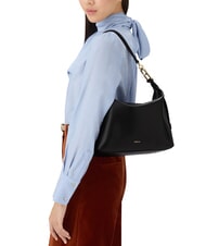 FURLA TONIE Bolso bandolera de piel con correa para el hombro negro - Bolsos Mujer - 5