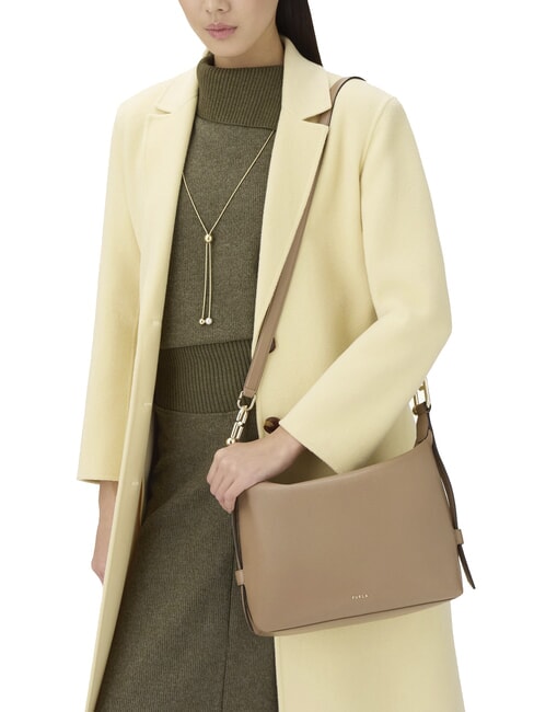 TONIE Bolso bandolera de piel con correa para el hombro caramelo - Bolsos Mujer