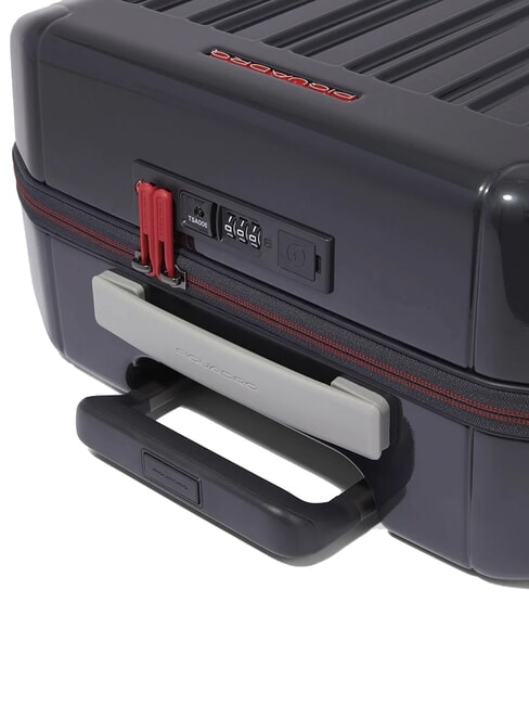 PQ-LIGHT Trolley de cabina ultrafino gris/rojo - Equipaje de mano