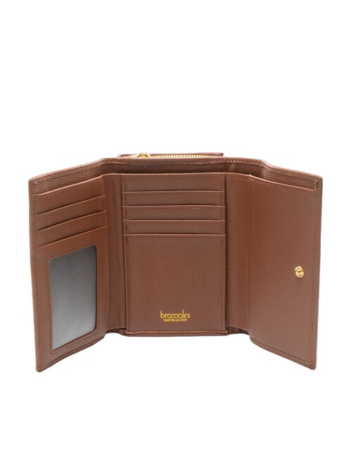 BASIC Cartera mediana de piel marr&oacute;n - Carteras Mujer