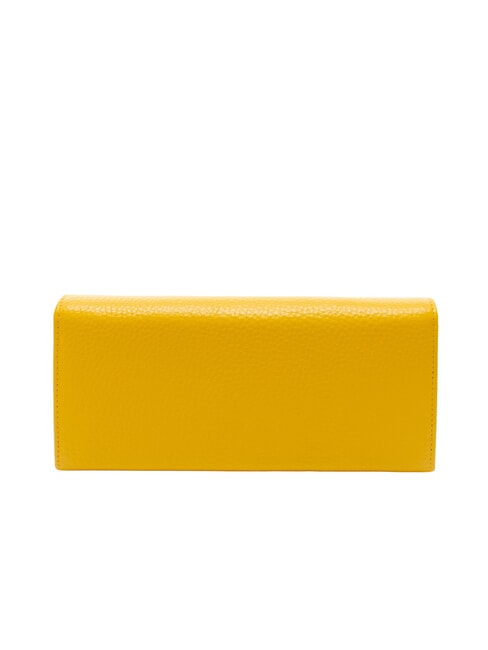 BASIC Cartera grande de piel continental amarillo - Carteras Mujer