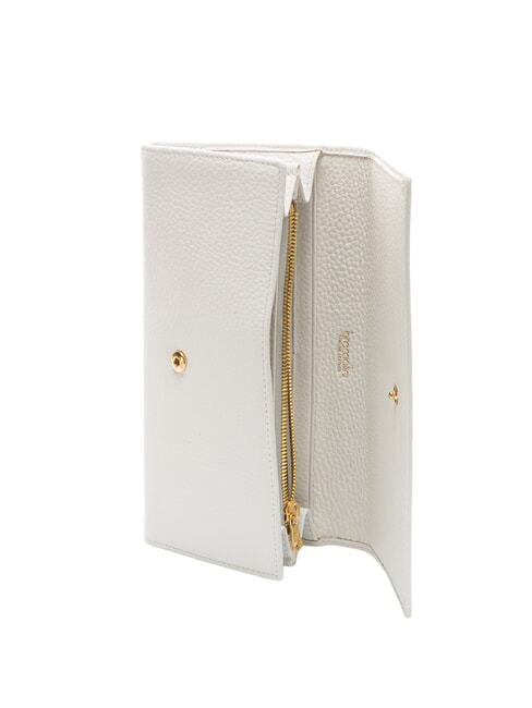 BASIC Cartera grande de piel continental blanco - Carteras Mujer