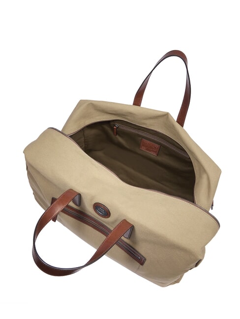 STORY Bolsa de lona mediana de cuero y tela marrón rutenio natural/oscuro - Bolsas de viaje