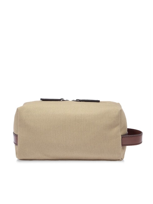 STORY Estuche de belleza de piel y lona marrón rutenio natural/oscuro - Neceser