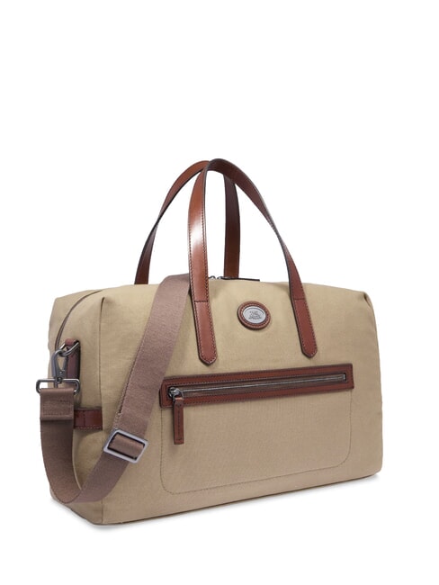 STORY Bolsa de lona pequeña de cuero y tela marrón rutenio natural/oscuro - Bolsas de viaje