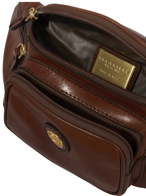 STORY UOMO Riñonera de cuero BROWN - Riñoneras