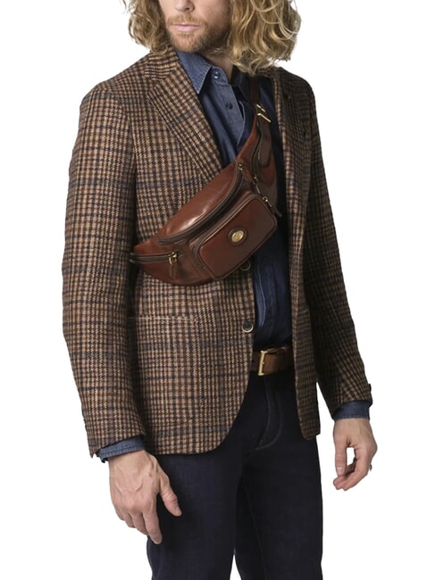 STORY UOMO Riñonera de cuero BROWN - Riñoneras