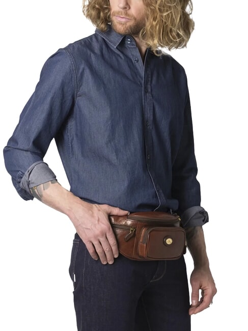 STORY UOMO Riñonera de cuero BROWN - Riñoneras