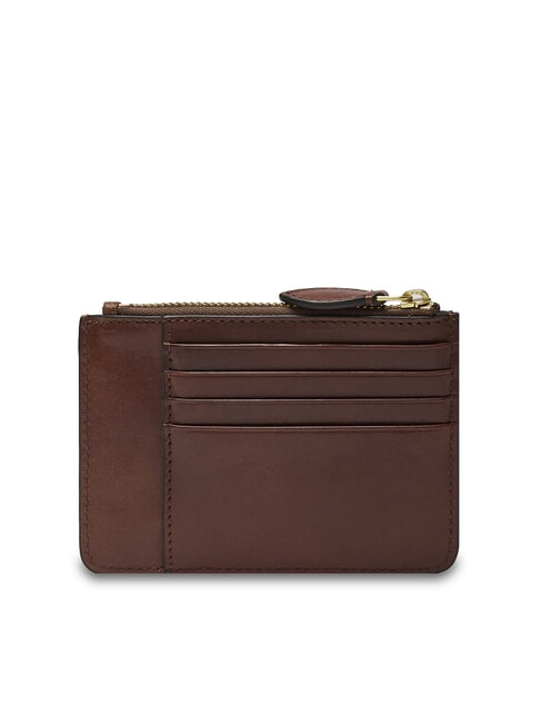 FRIDA Tarjetero de piel con monedero BROWN - Carteras Mujer