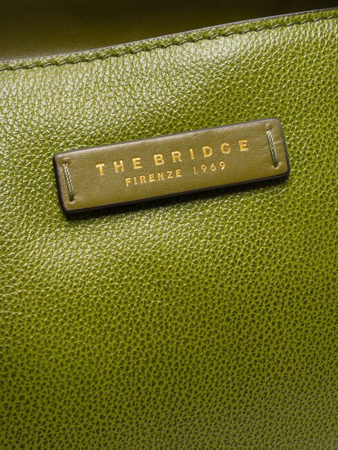 CARLOTTA Bolso shopping de piel al hombro higo verde abb. oro - Bolsos Mujer