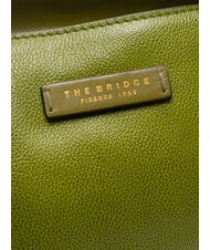 THE BRIDGE CARLOTTA Bolso shopping de piel al hombro higo verde abb. oro - Bolsos Mujer - 3