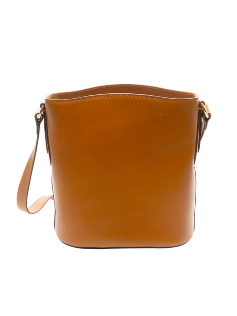 CECILIA Correa de hombro de cuero Cognac / Oro - Bolsos Mujer