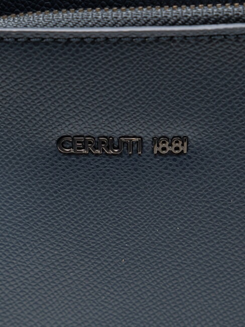 JAKE Bolso plano de piel azul - Bandoleras Hombre